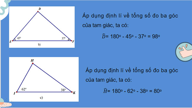 Góc và cạnh của một tam giác