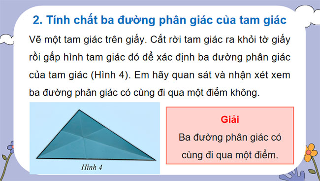  Tính chất ba đường phân giác của tam giác