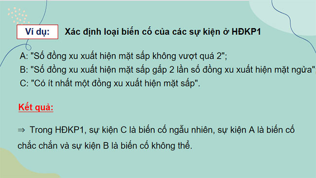 Làm quen với biến cố ngẫu nhiên