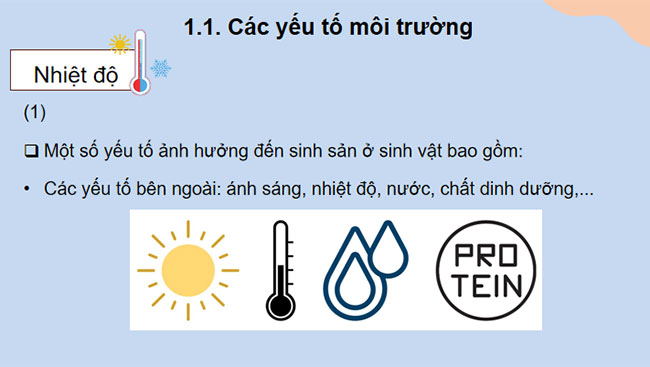 Các yếu tố ảnh hưởng đến sinh sản và điều khiển sinh sản ở sinh vật