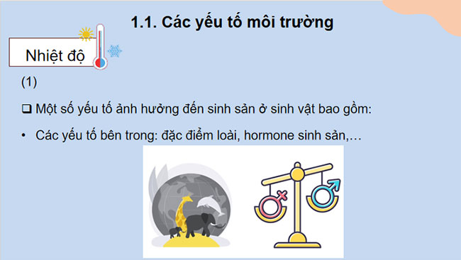 Các yếu tố ảnh hưởng đến sinh sản và điều khiển sinh sản ở sinh vật