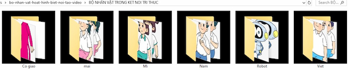 Bộ 6 nhân vật hoạt hình sách giáo khoa Kết nối tri thức