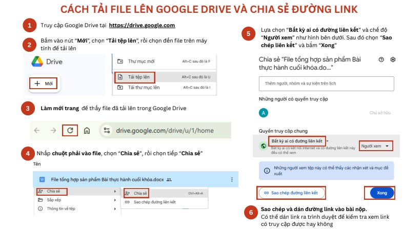 Cách nộp bài thu hoạc cuối khóa tập huấn AI