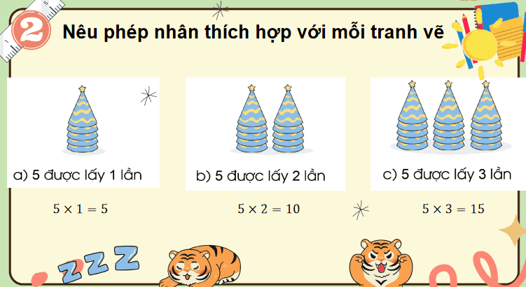 Giáo án Toán 3: Ôn tập về phép nhân, bảng nhân 2, bảng nhân 5 Cánh Diều