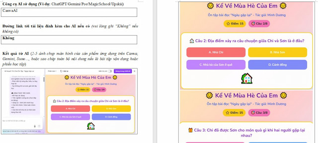 Bài thực hành cuối khóa Ứng dụng AI vào dạy học