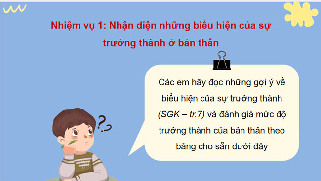 Thể hiện sự trưởng thành của bản thân