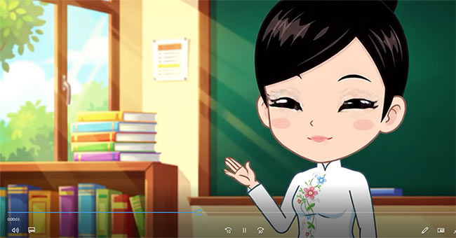 Nhân vật AI đồng hành cùng tiết dạy