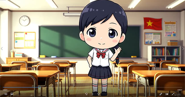 Nhân vật AI đồng hành cùng tiết dạy