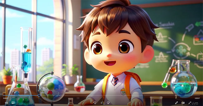 Nhân vật AI đồng hành cùng tiết dạy