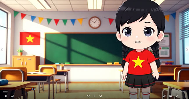 Nhân vật AI đồng hành cùng tiết dạy