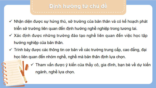 Học tập và rèn luyện theo định hướng nghề nghiệp