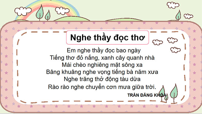 PowerPoint Tập chép Nghe thầy đọc thơ, Chữ hoa G