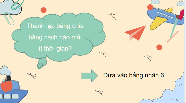 Giáo án Toán 3: Bảng chia 6 Cánh Diều