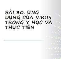 PowerPoint Sinh học 10 Bài 30: Ứng dụng của virus trong y học và thực tiễn