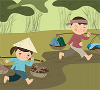  Giáo án mầm non: Đồng dao Gánh gánh gồng gồng