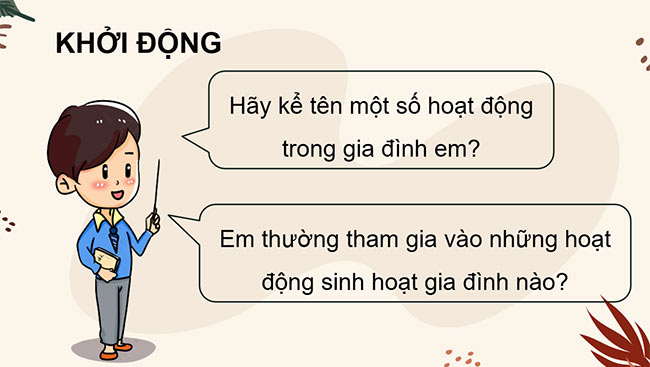 PowerPoint Sinh hoạt trong gia đình