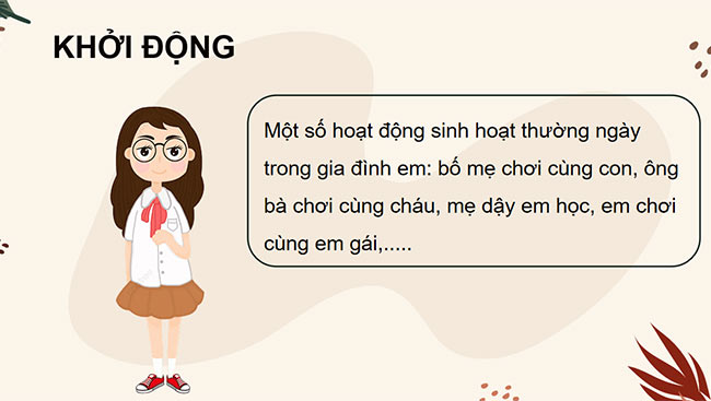PowerPoint Sinh hoạt trong gia đình
