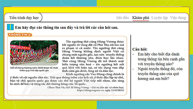 Tự hào về truyền thống quê hương