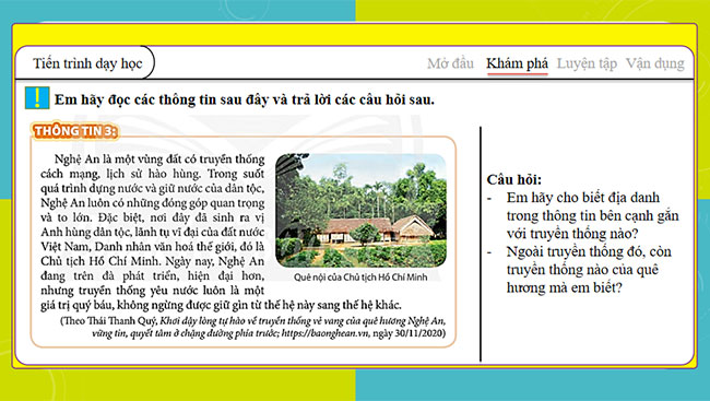 Tự hào về truyền thống quê hương