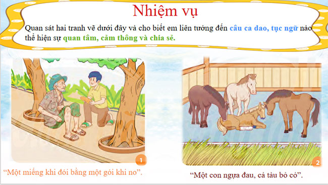 Quan tâm cảm thông và chia sẻ