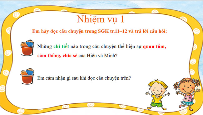 Quan tâm cảm thông và chia sẻ
