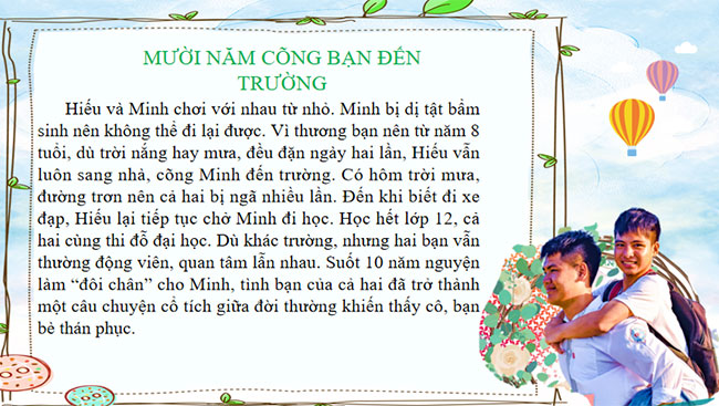 Quan tâm cảm thông và chia sẻ