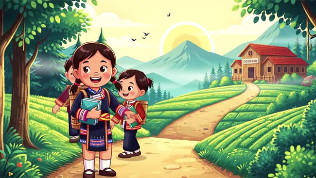 Tiếng Việt 4 Kết nối tri thức Đọc: Gặt chữ trên non