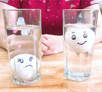 Giáo án mầm non: Thí nghiệm trứng chìm trứng nổi