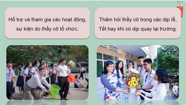 Phát triển các mối quan hệ với thầy cô bạn bè