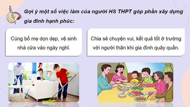 Thể hiện trách nhiệm với gia đình