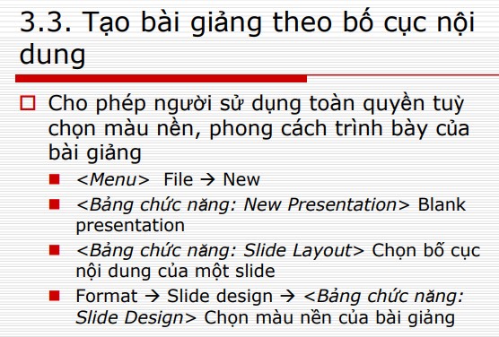 Hướng dẫn tạo một bài giảng sử dụng PowerPoint