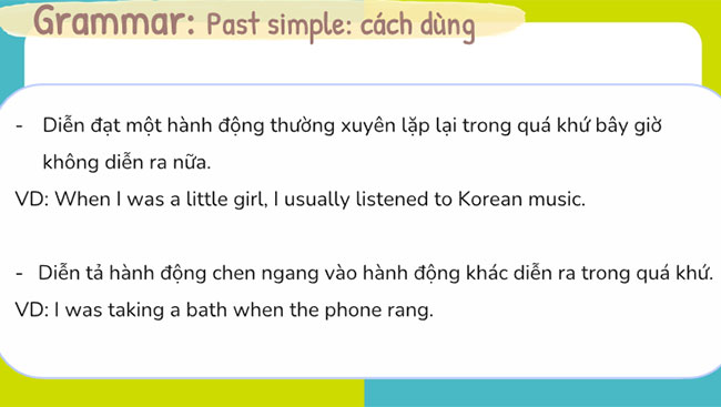 Tiếng Anh 7 Unit 3: Looking Back