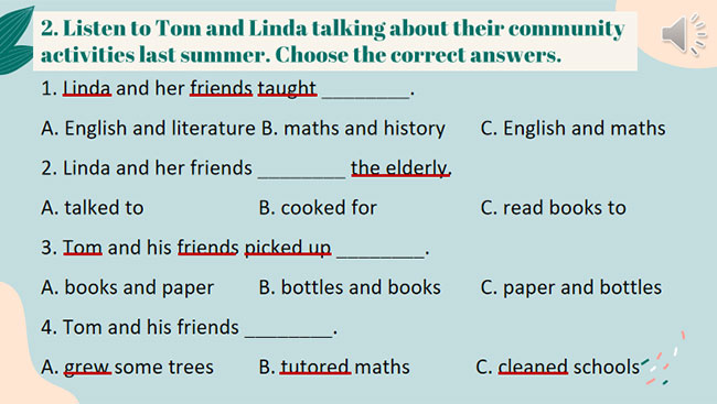 Tiếng Anh 7 Unit 3: Skills 2 