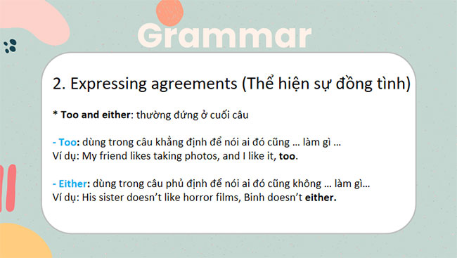 Tiếng Anh 7 Unit 4: Looking Back