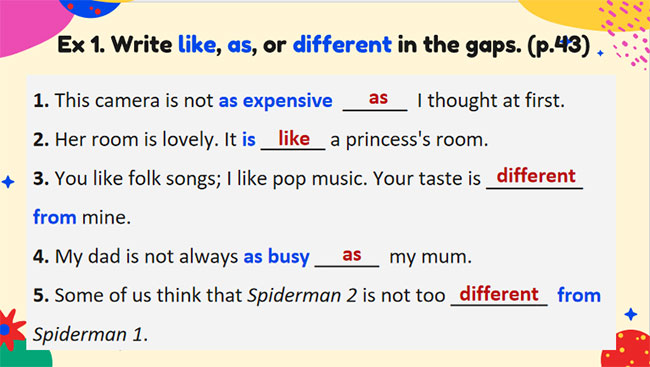 Tiếng Anh 7 Unit 4: A Closer Look 2
