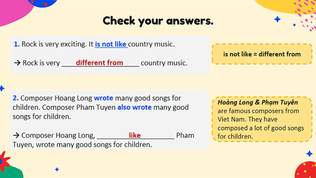 Tiếng Anh 7 Unit 4: A Closer Look 2