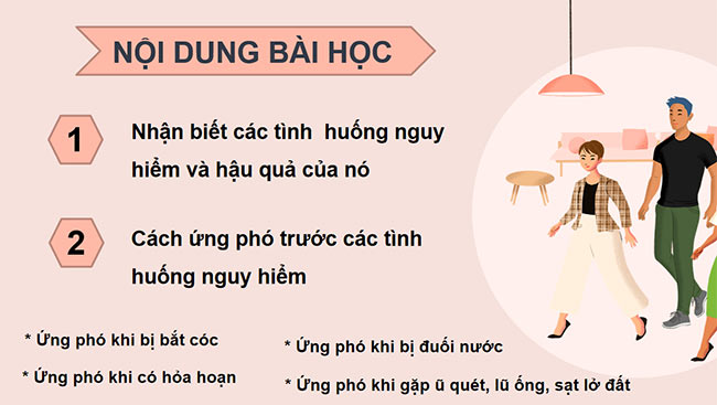 PowerPoint GDCD 6 Ứng phó với tình huống nguy hiểm
