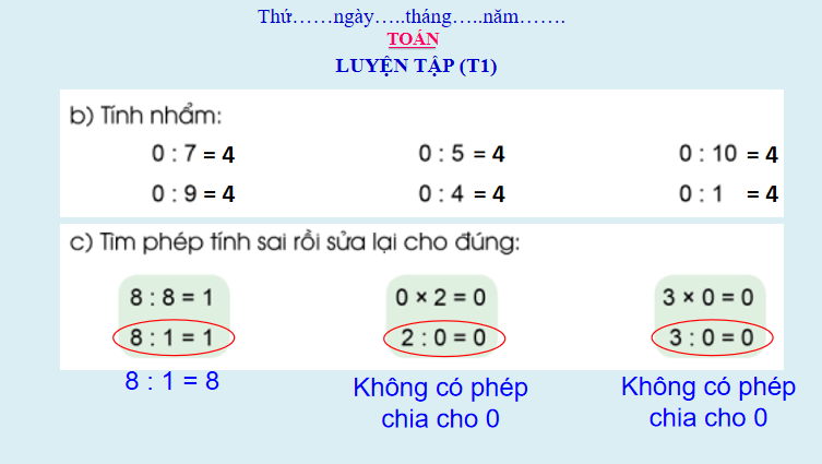 Giáo án Toán 3: Luyện tập trang 52 Cánh Diều
