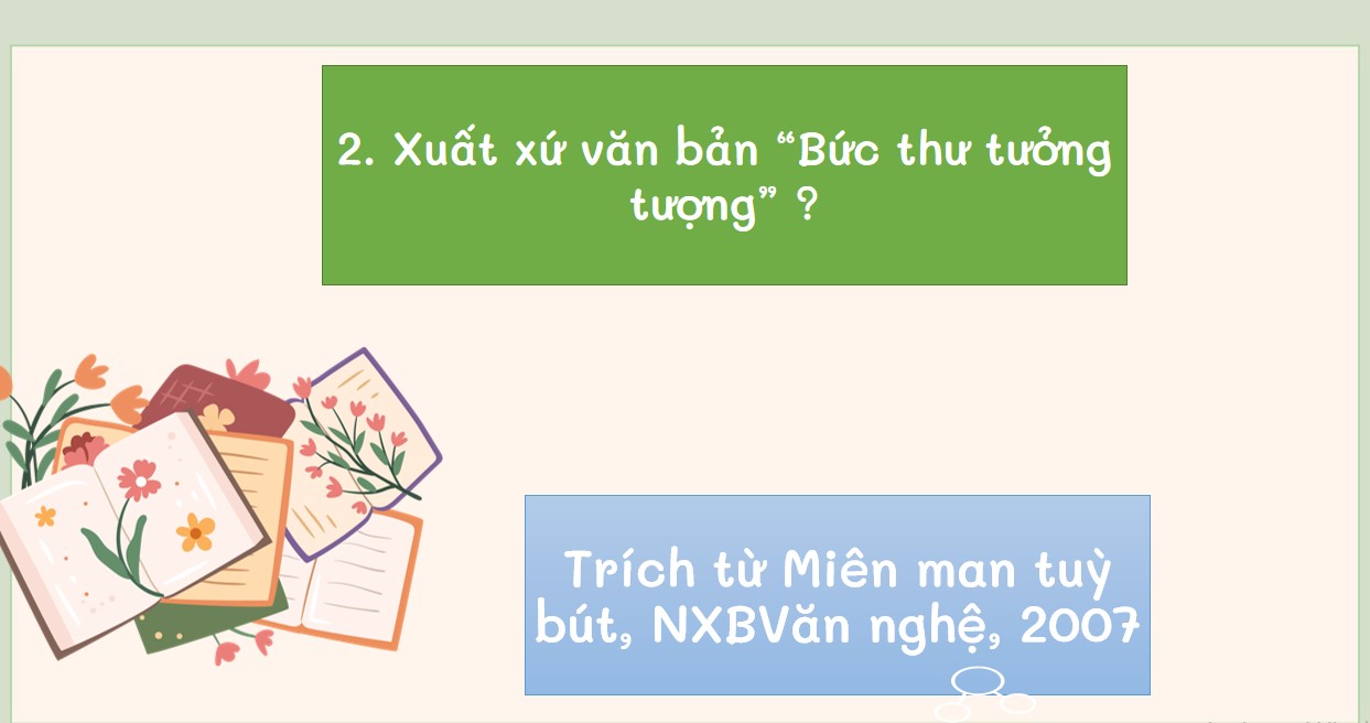 PowerPoint Bài Bức thư tưởng tượng Văn 9 CTST