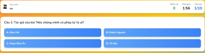 Game tương tác bài đọc: Nếu chúng mình có phép lạ