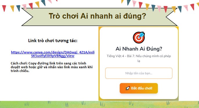 Game tương tác bài đọc: Nếu chúng mình có phép lạ
