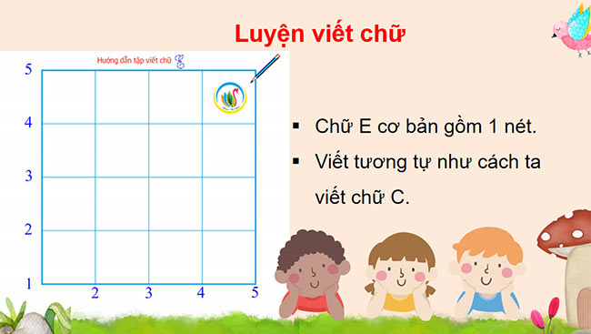PowerPoint Ôn chữ viết hoa E, Ê