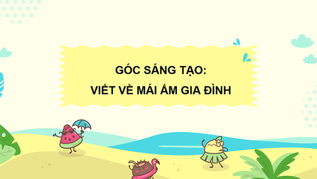 PowerPoint Viết, vẽ về mái ấm gia đình