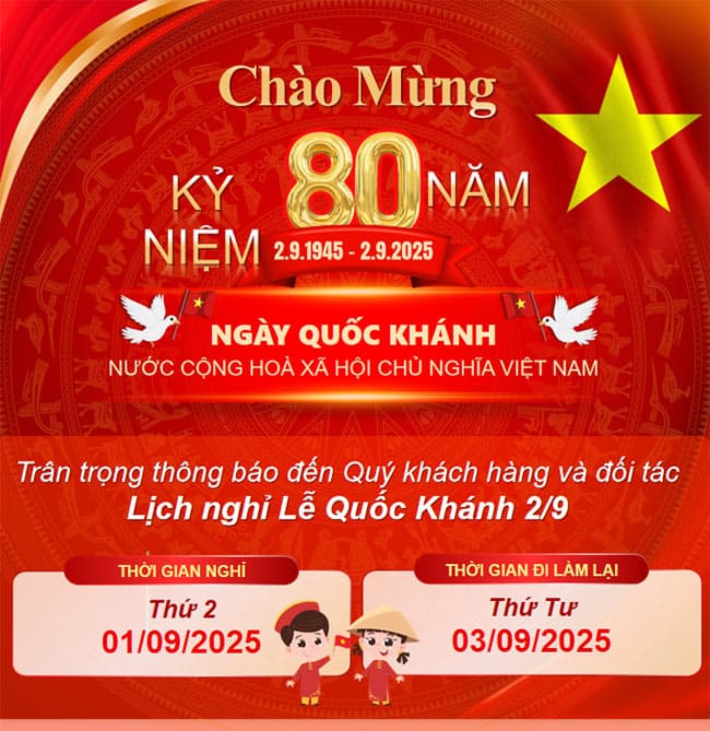 PowerPoint Thông báo nghỉ Lễ Quốc khánh 2/9