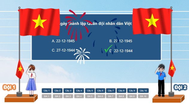 PowerPoint Trò chơi treo cờ Tổ quốc