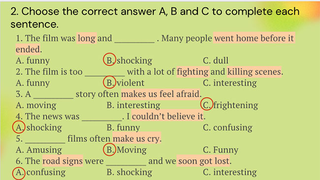 Giáo án Tiếng Anh 7 Unit 8: Looking Back