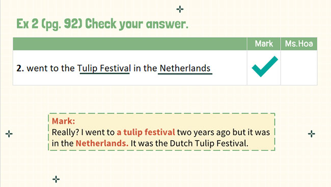 Tiếng Anh 7 Unit 9: A Closer Look 2