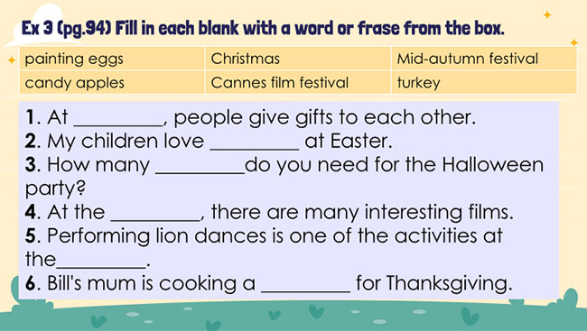 Tiếng Anh 7 Unit 9: A Closer Look 1