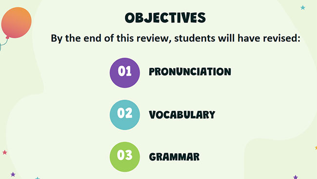 PowerPoint Tiếng Anh 6 Review 1: Language