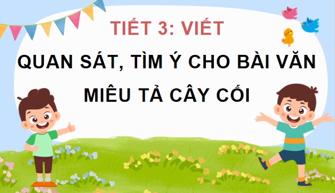 PowerPoint Viết: Quan sát, tìm ý cho bài văn miêu tả cây cối